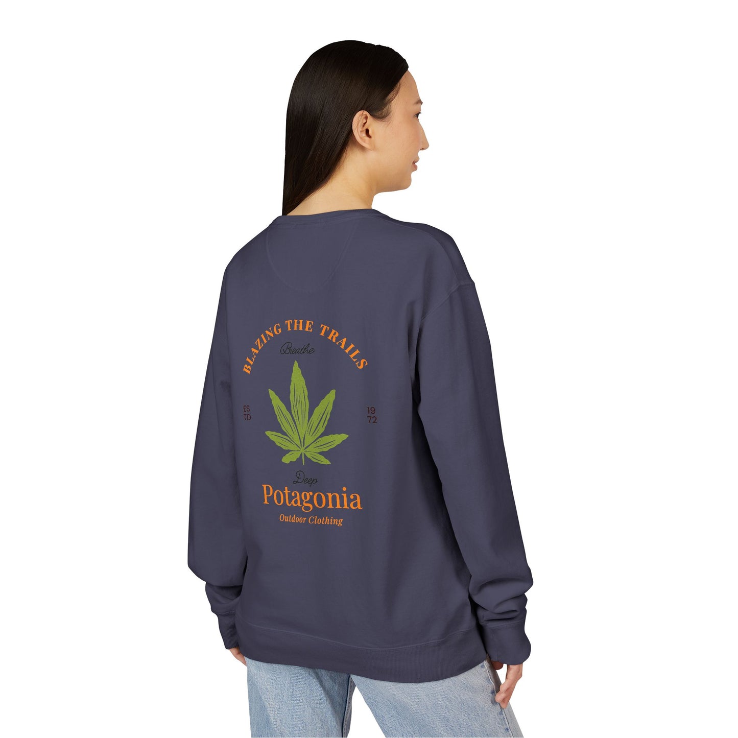 Potagonia Big Ass Sweatshirt Unisex Breath Deep ComfortWash® Garment Dyed Crewneck Sweatshirt