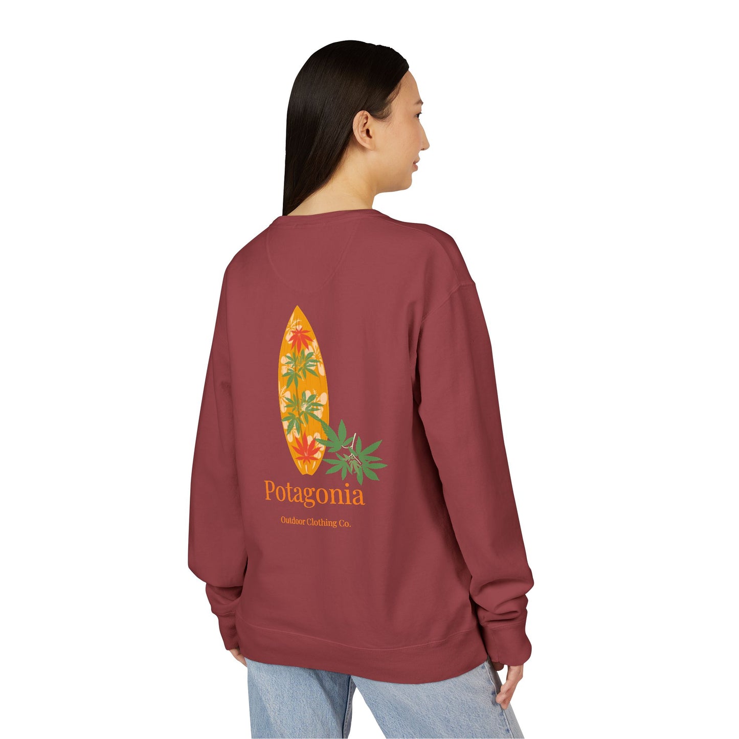 Potagonia Big Ass Comfort Wash Garment Dyed The Drew Surf Sweatshirt Unisex Crewneck Sweatshirt