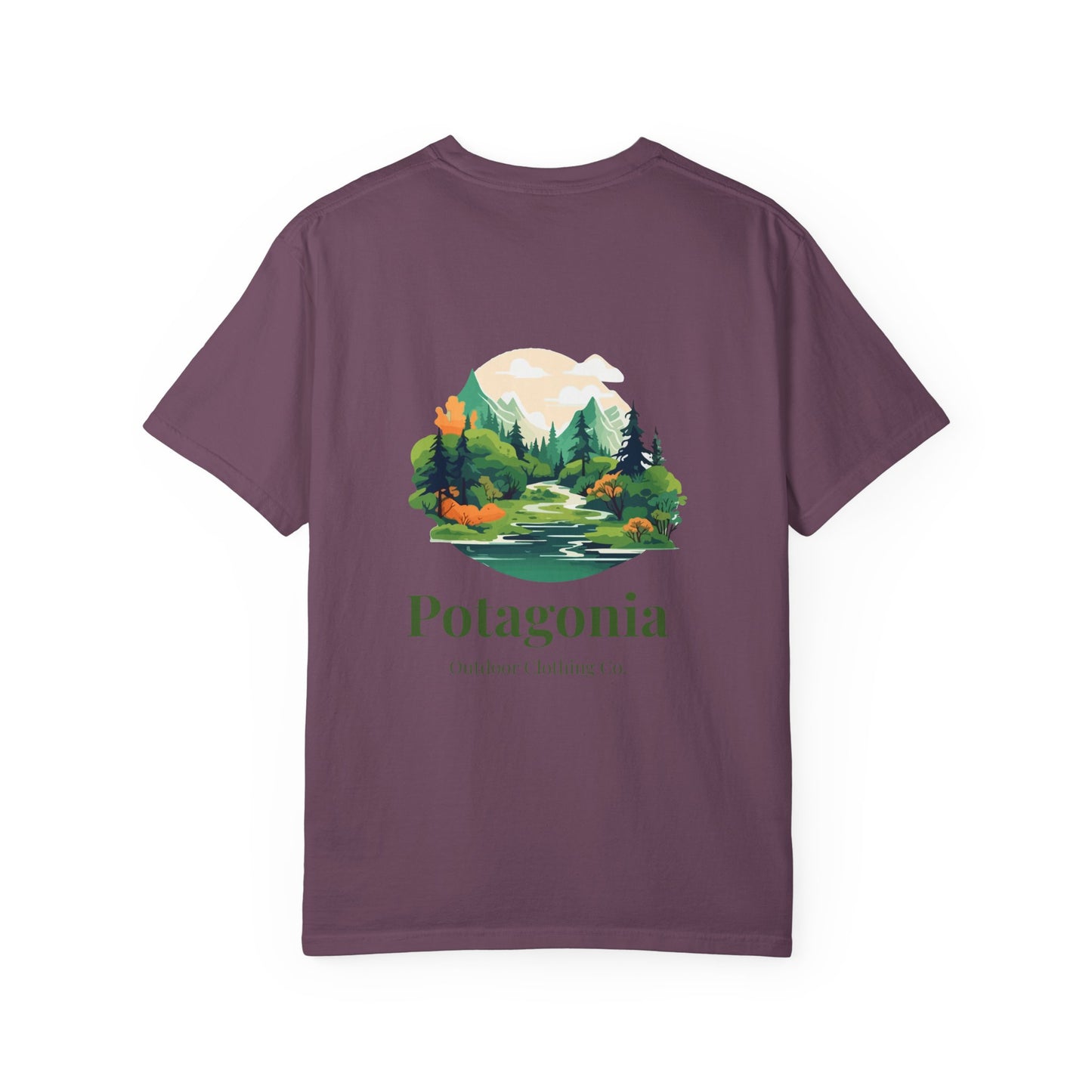 Potagonia Rung-Spun Cotton Green Meadows Unisex Garment-Dyed T-shirt