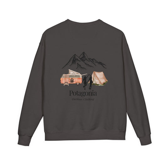 Potagonia Big Ass Two Girls Dancing Campfire Sweatshirt Unisex ComfortWash® Garment Dyed Crewneck Sweatshirt