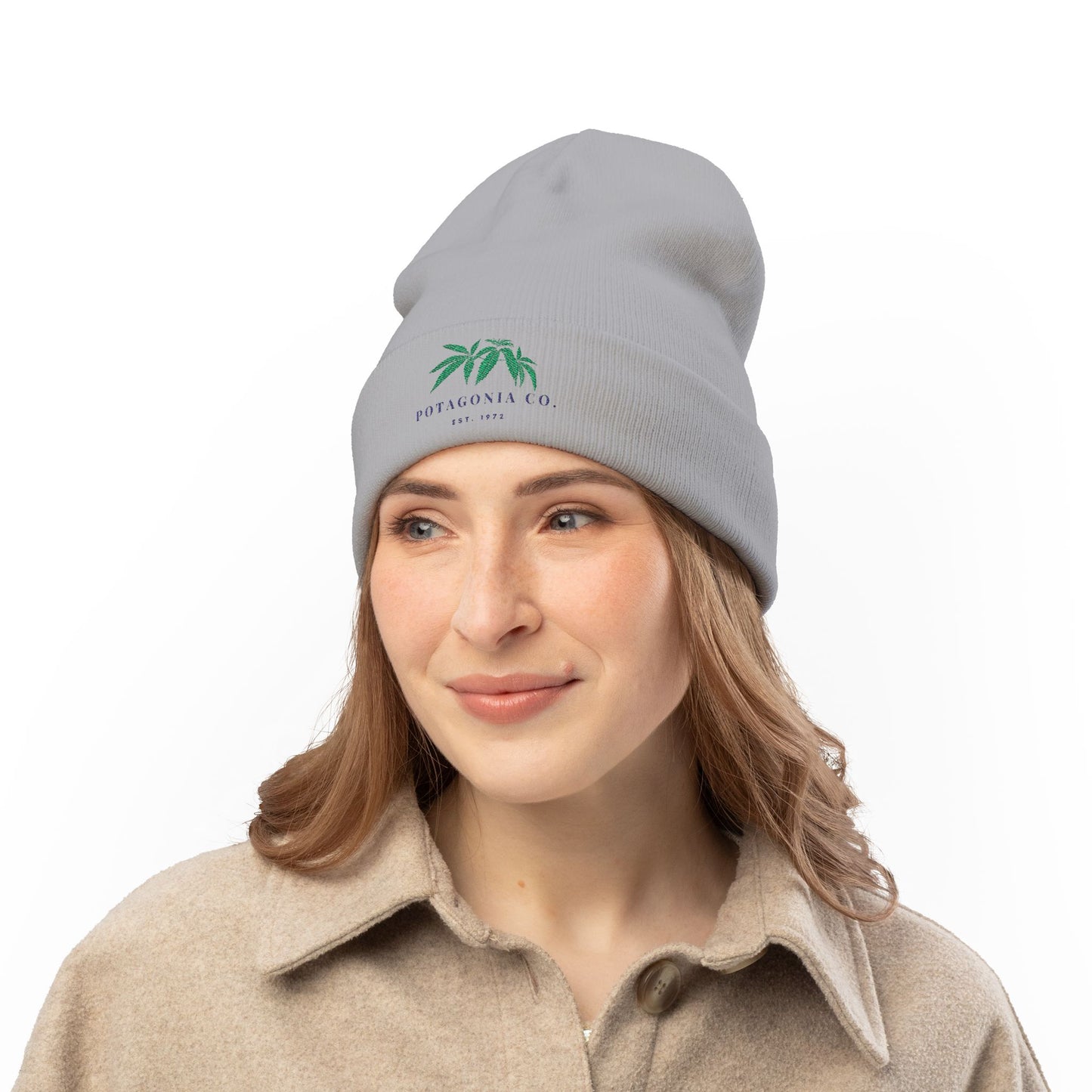 Potagonia Knit Beanie Hover Weed (Embroidery)