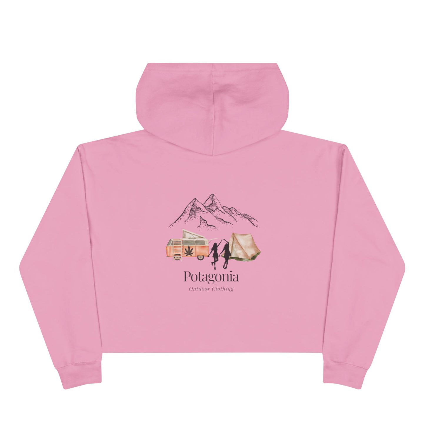Potagonia Big Ass Campfire Two Girls Cropped Hoodie