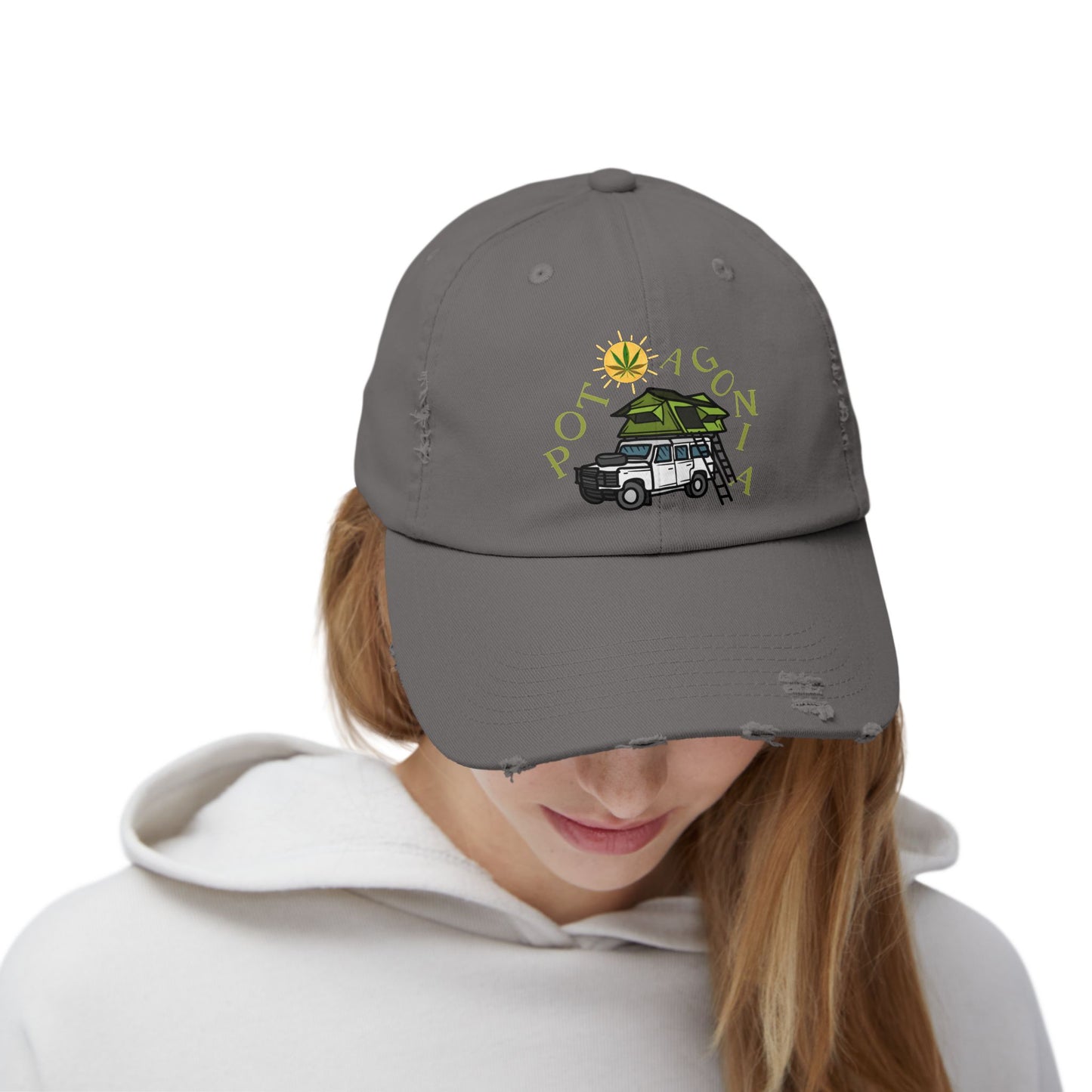 Potagonia Girl Jeep Unisex Distressed Cap
