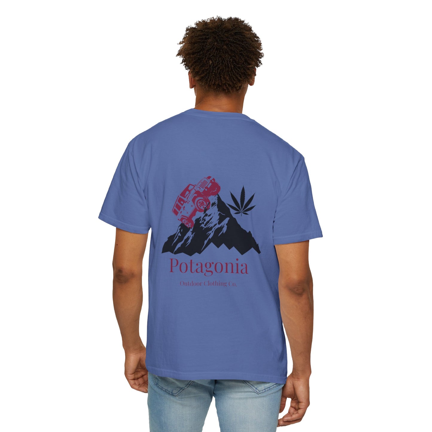 Potagonia Rung-Spun Cotton Jeep Climb Unisex Garment-Dyed T-shirt
