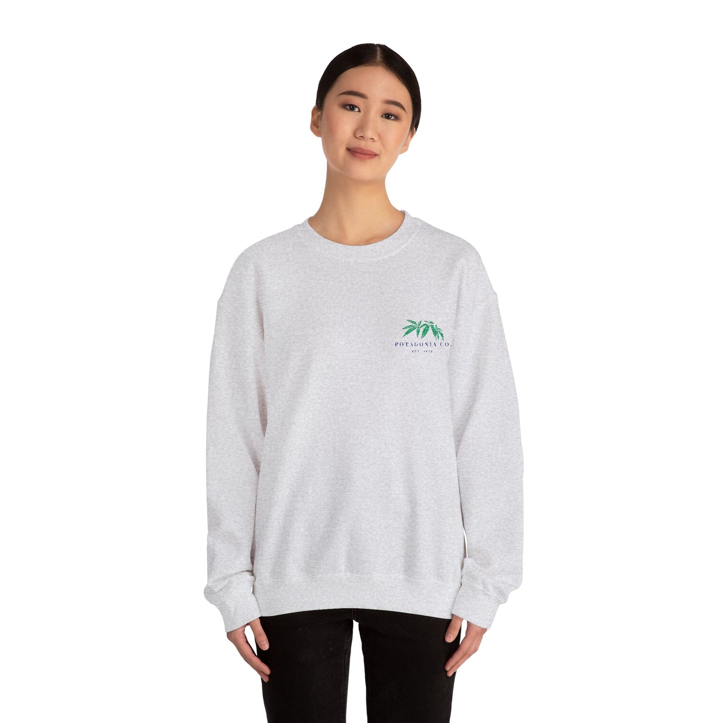 Potagonia Big Ass Campfire Embroidered Logo Unisex Heavy Blend™ Crewneck Sweatshirt