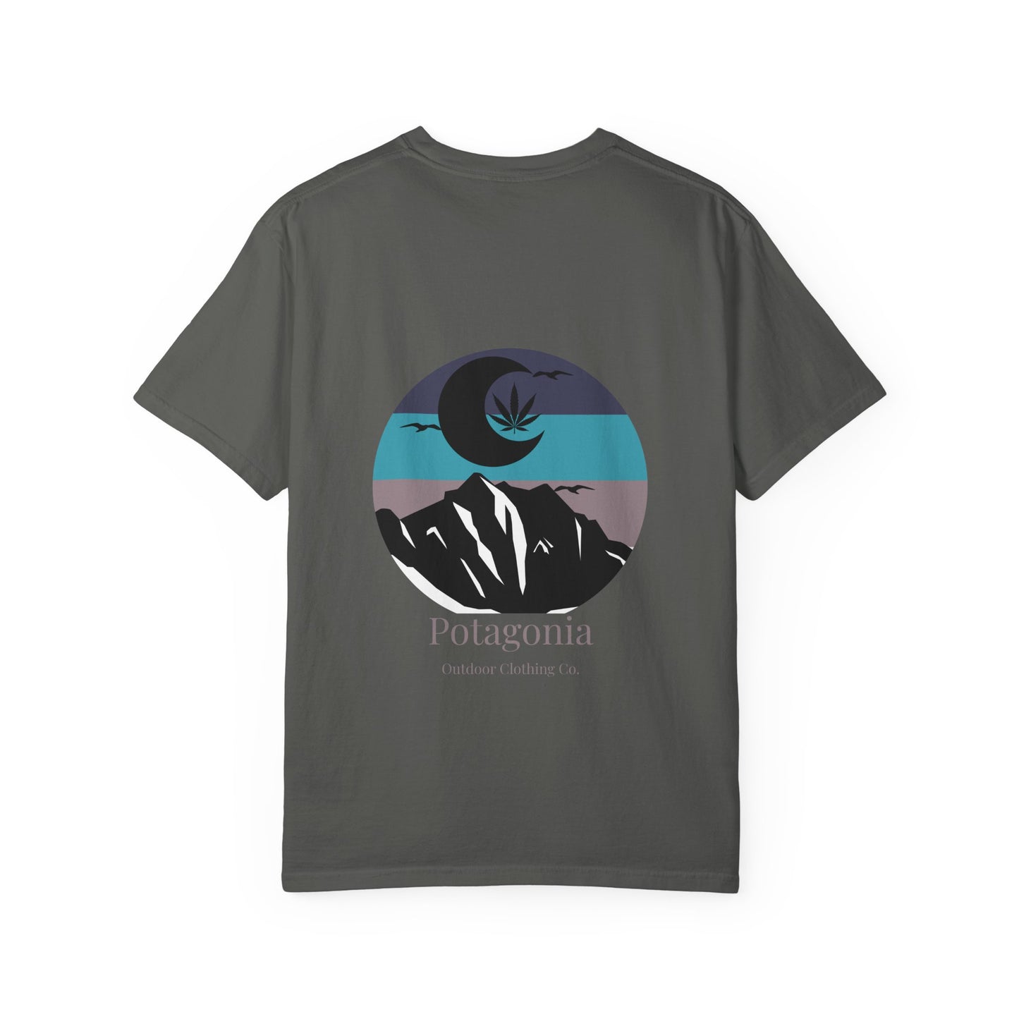 Potagonia Rung-Spun Cotton Moon Mountain Unisex Garment-Dyed T-shirt