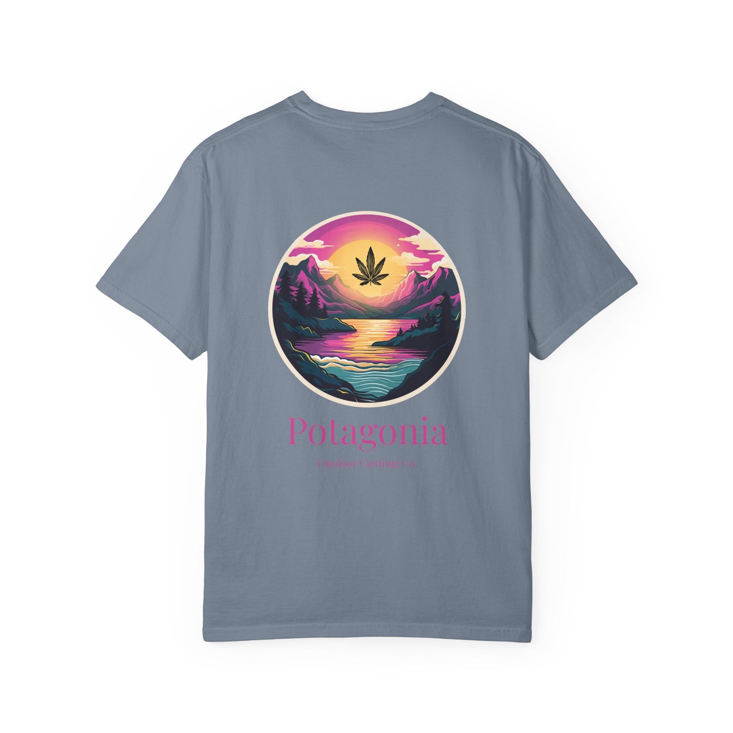 Potagonia Rung-Spun Cotton Unisex Pink Moon  Garment-Dyed T-shirt