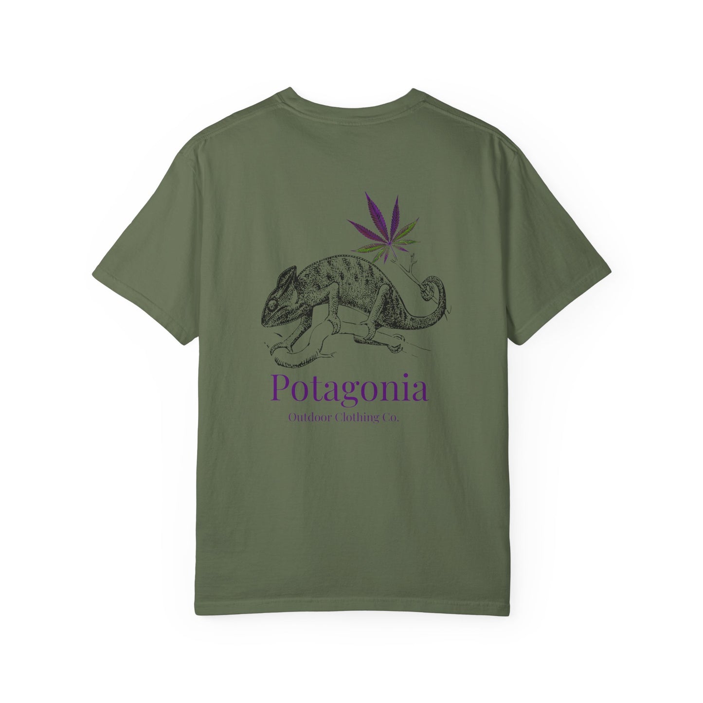 Potagonia Rung-Spun Cotton Lizard Unisex Garment-Dyed T-shirt