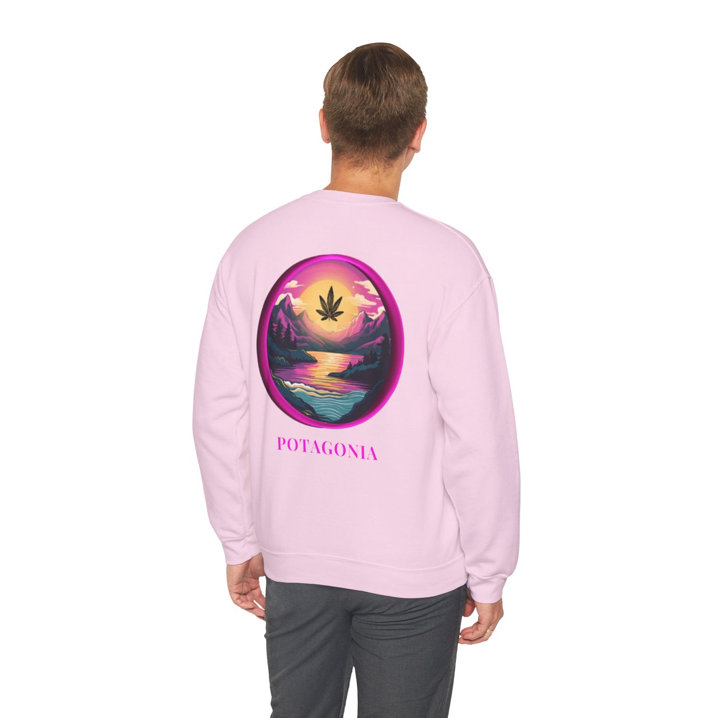 Potagonia Big Ass Campfire Unisex Pink Moon Heavy Blend™ Crewneck Sweatshirt