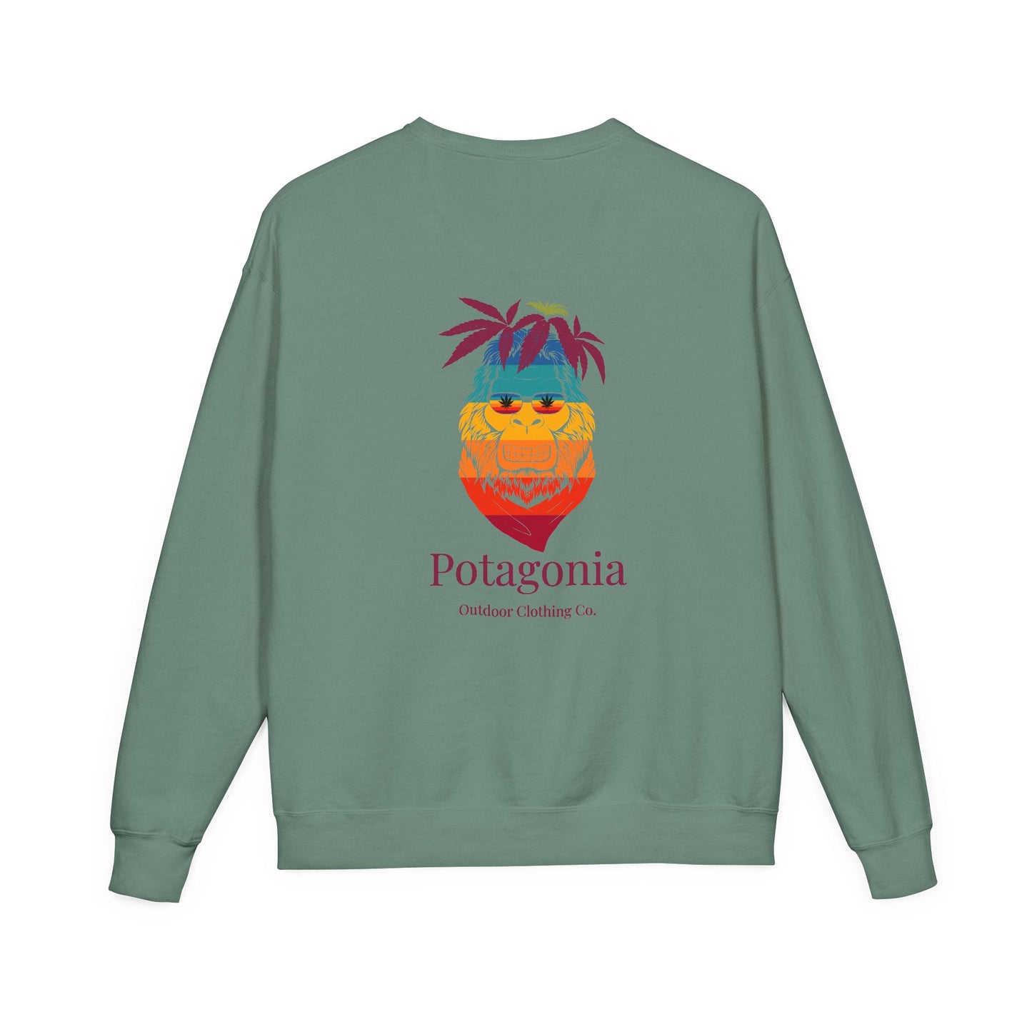 Potagonia Big Ass Camp fire Sunrise Meh-Teh Sweatshirt Unisex ComfortWash® Garment Dyed Crewneck Sweatshirt