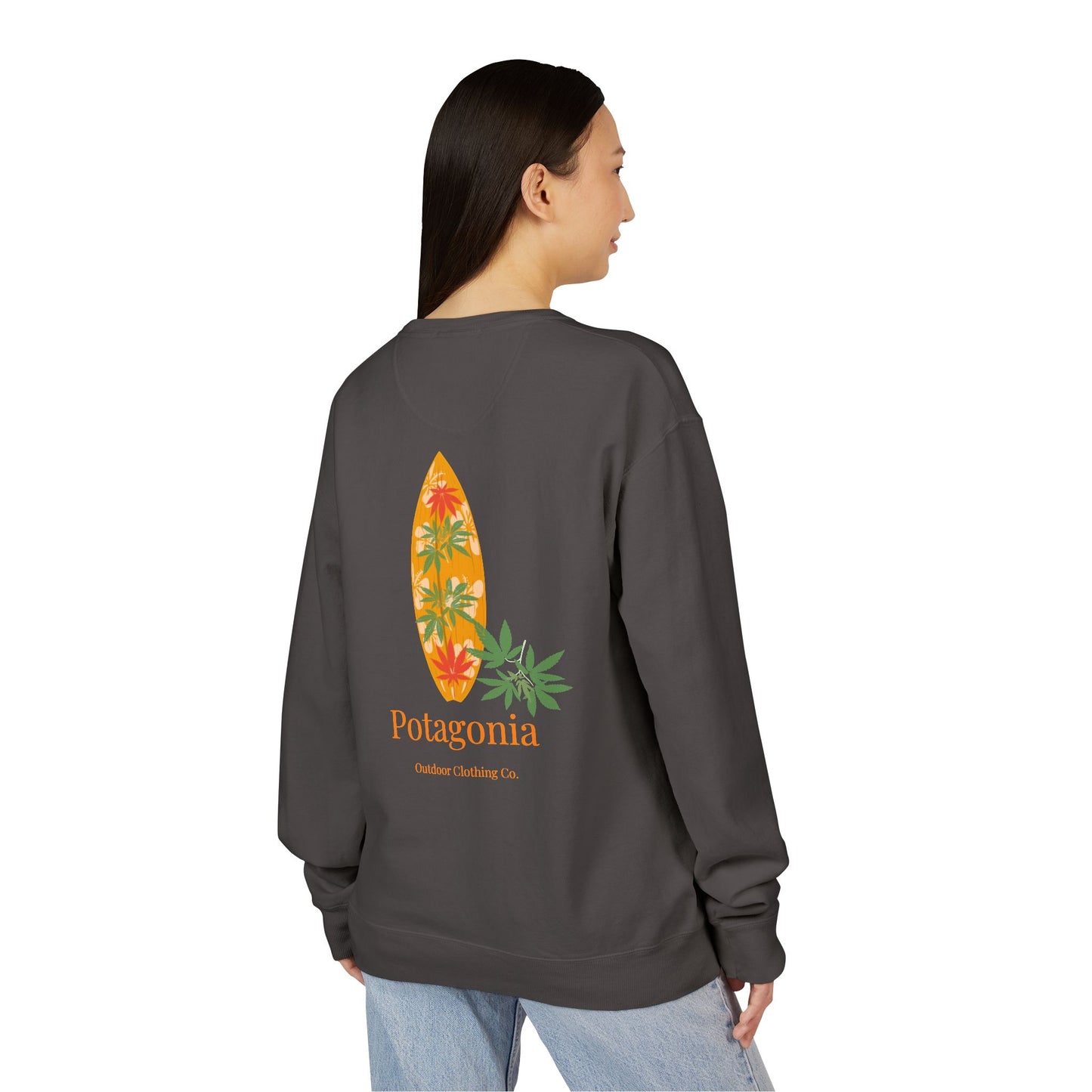 Potagonia Big Ass The Drew Surf Sweatshirt Unisex ComfortWash® Garment Dyed Crewneck Sweatshirt