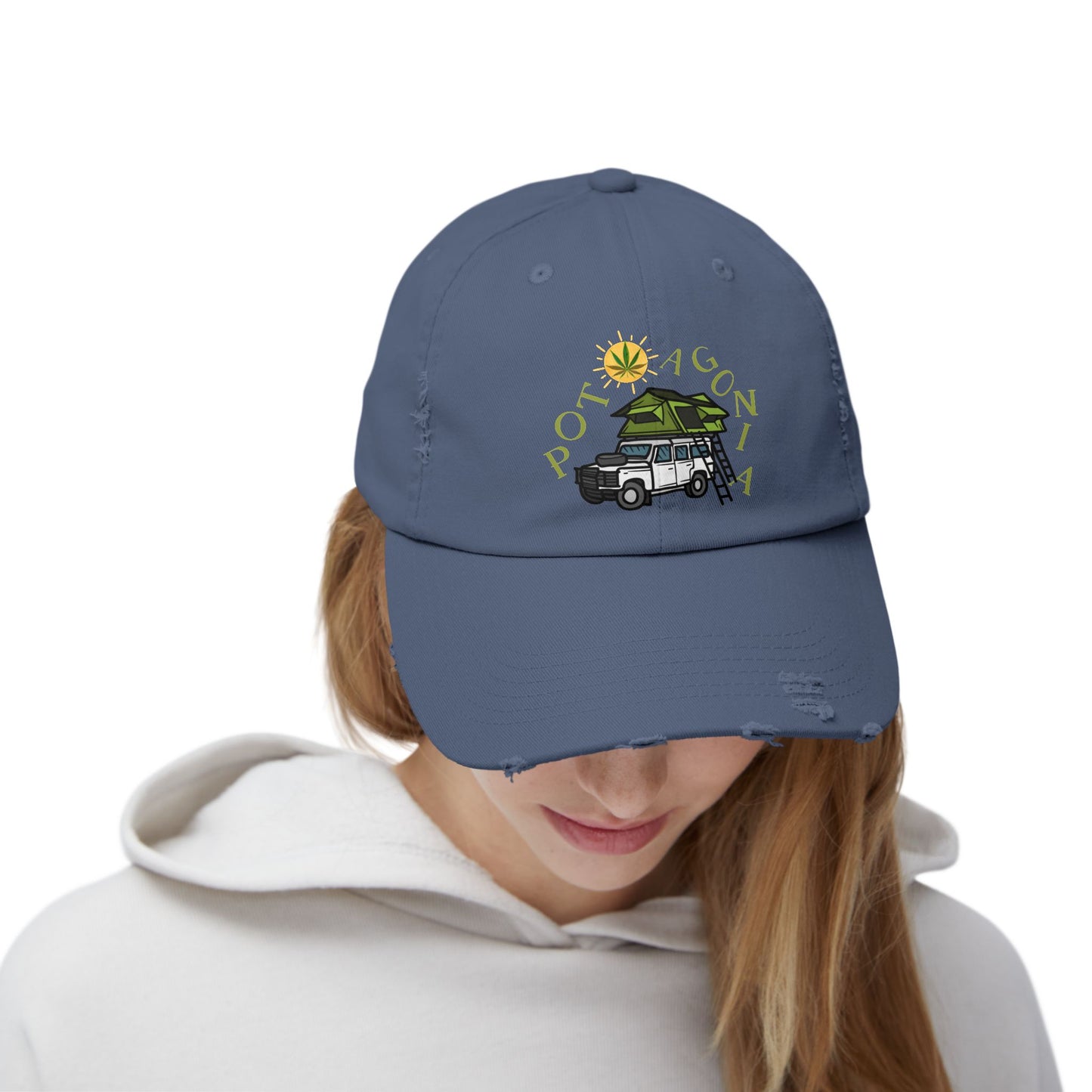 Potagonia Girl Jeep Unisex Distressed Cap