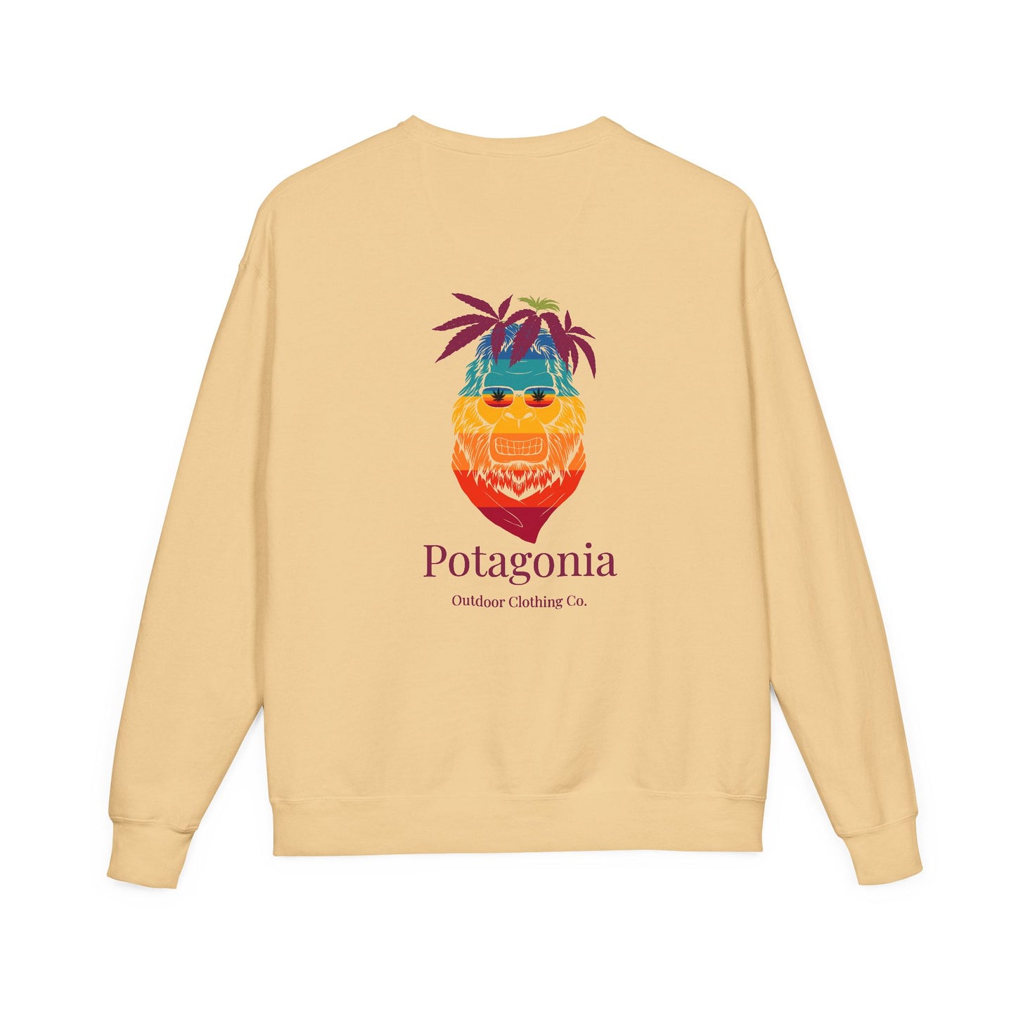 Potagonia Big Ass Camp fire Sunrise Meh-Teh Sweatshirt Unisex ComfortWash® Garment Dyed Crewneck Sweatshirt