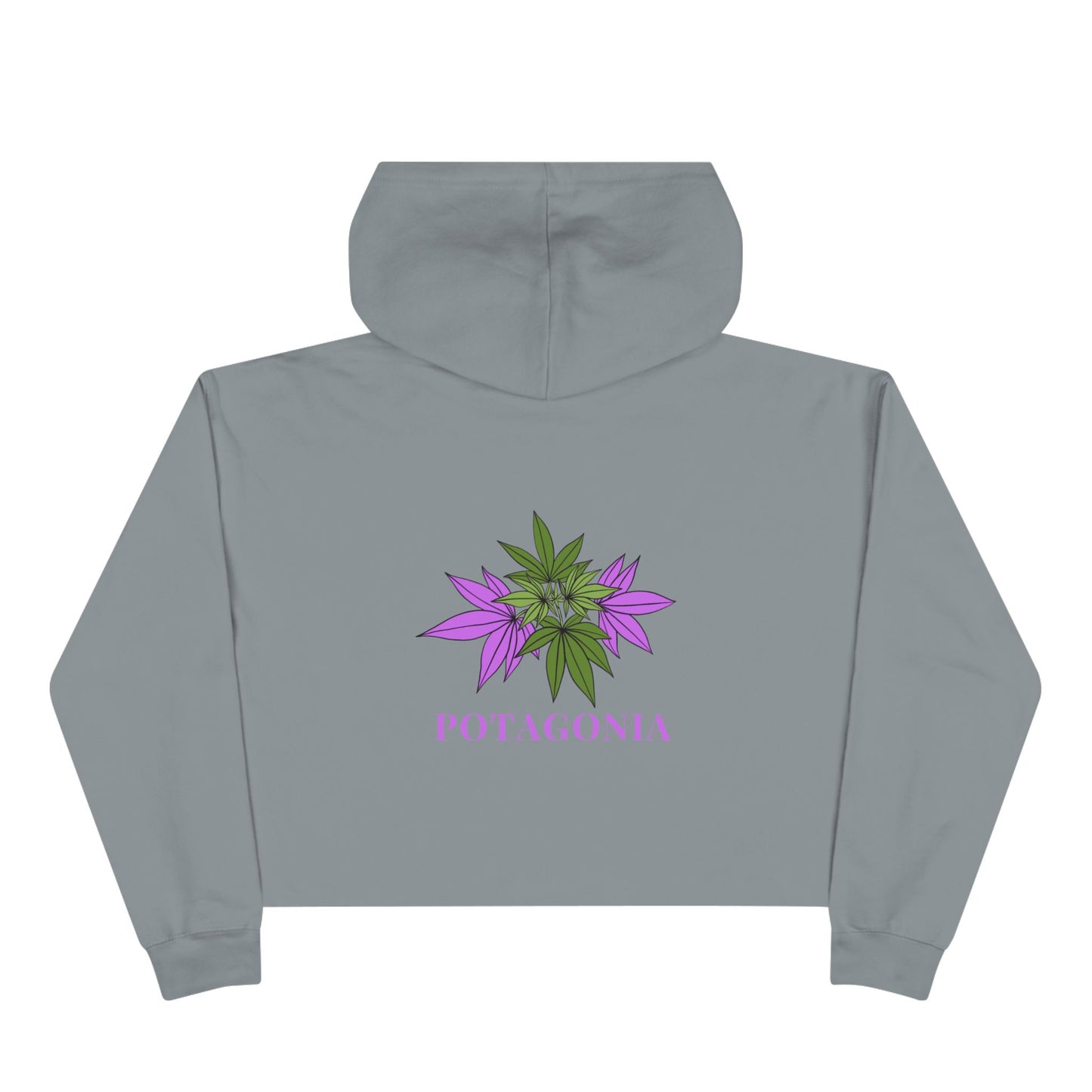 Potagonia Big Ass Campfire Purple Weed Cropped Hoodie