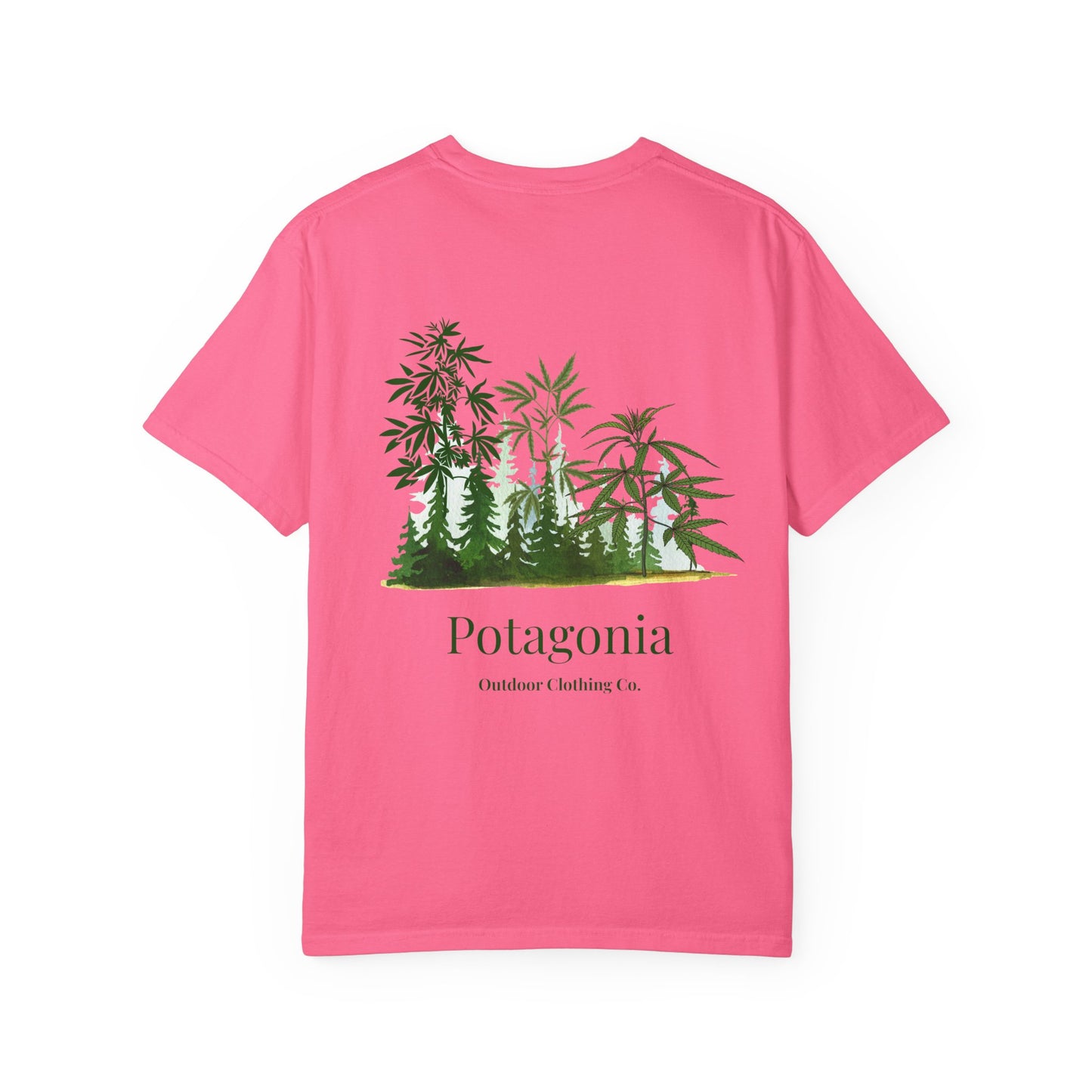 Potagonia Rung-Spun Cotton Unisex Green Grass Garment-Dyed T-shirt
