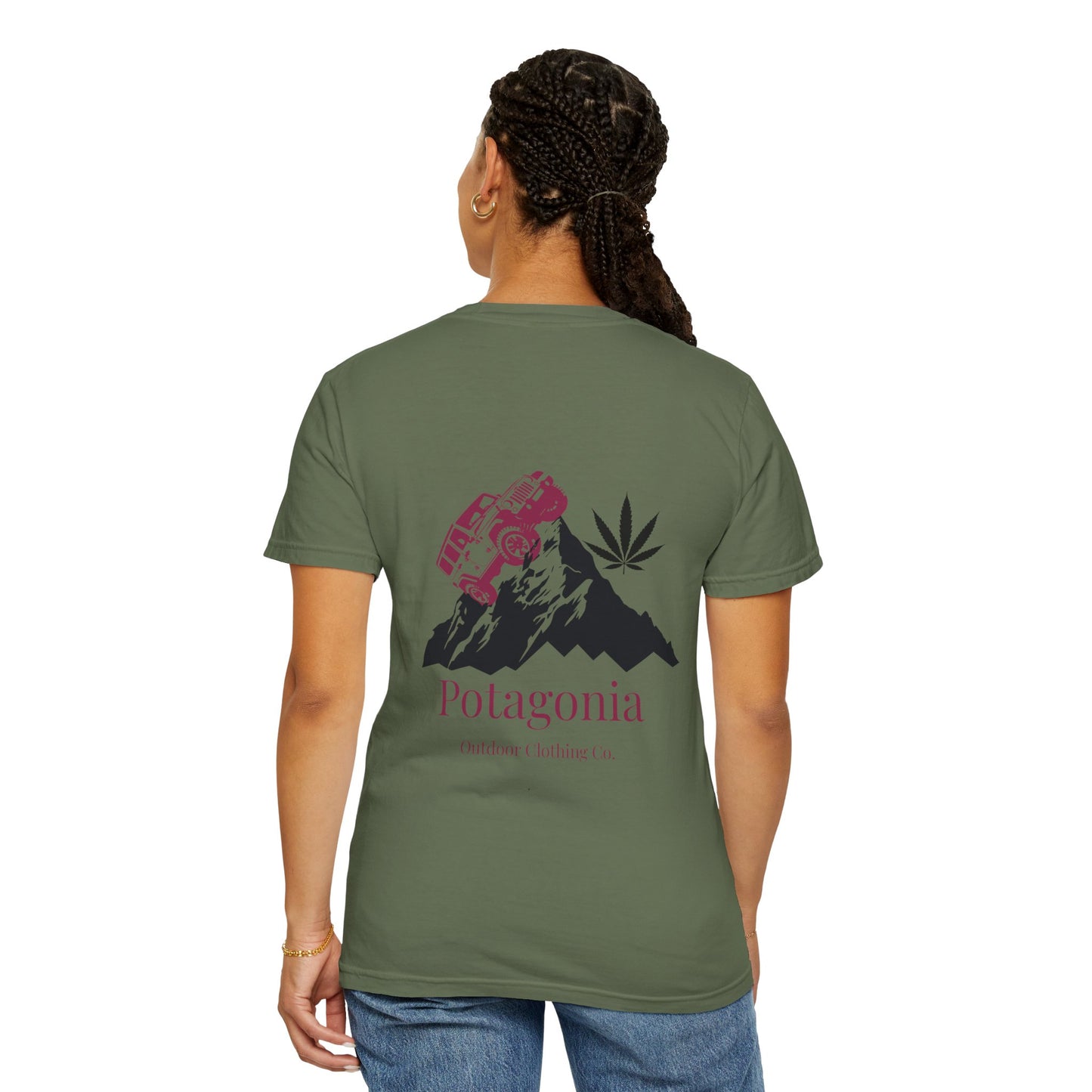 Potagonia Rung-Spun Cotton Jeep Climb Unisex Garment-Dyed T-shirt