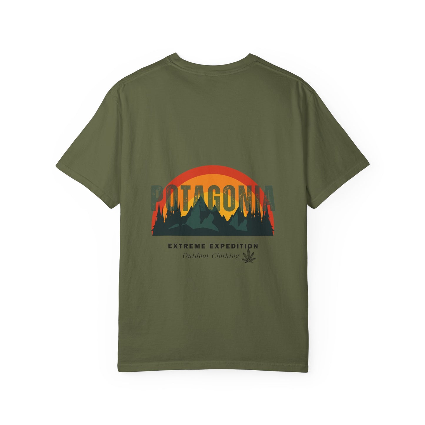 Potagonia Rung-Spun Unisex Sunrise Logo Garment-Dyed T-shirt