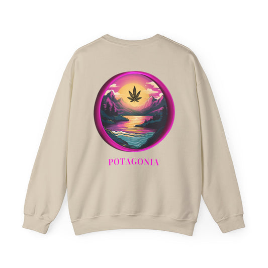 Potagonia Big Ass Campfire Unisex Pink Moon Heavy Blend™ Crewneck Sweatshirt