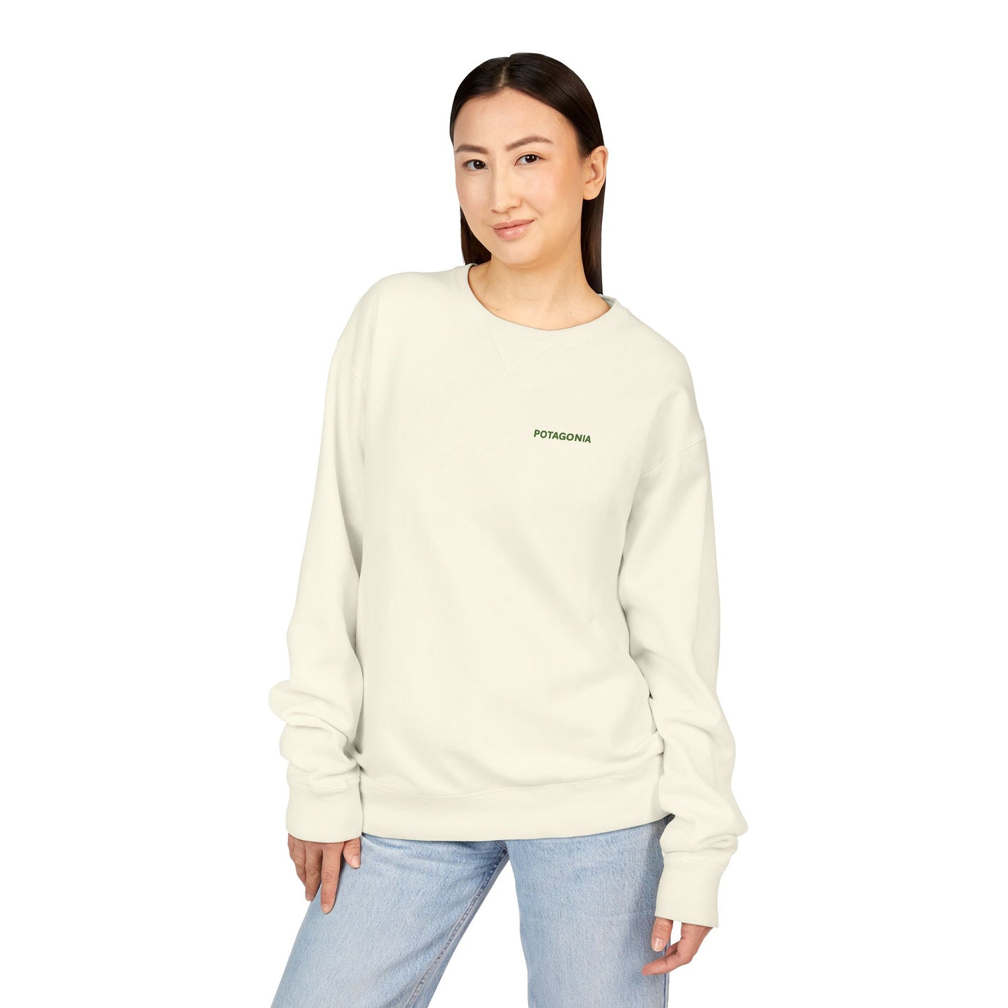 Potagonia Big Ass Campfire Unisex Never Stop Trying  ComfortWash® Garment Dyed Crewneck Sweatshirt
