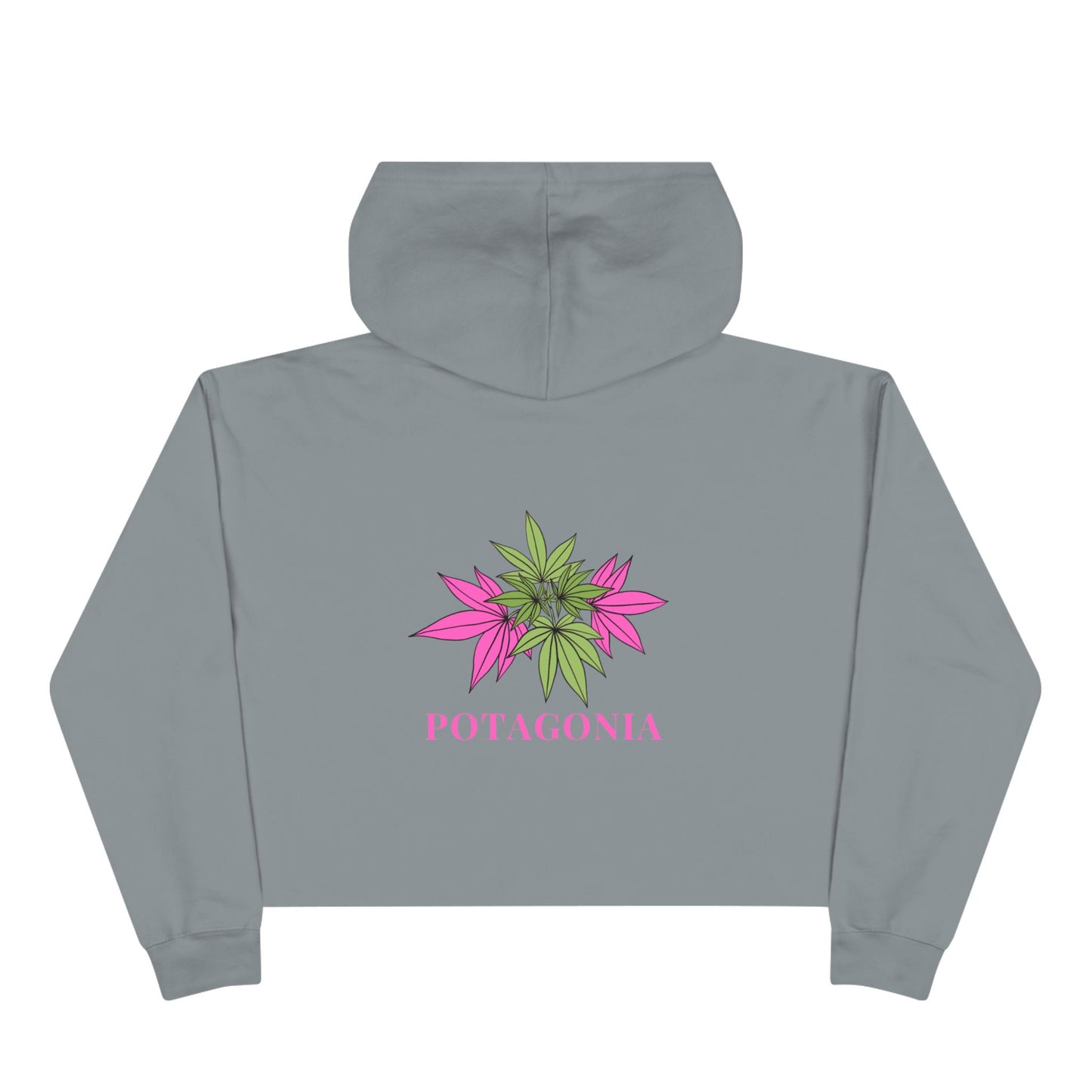 Potagonia Big Ass Campfire Pink Weed Crop Hoodie