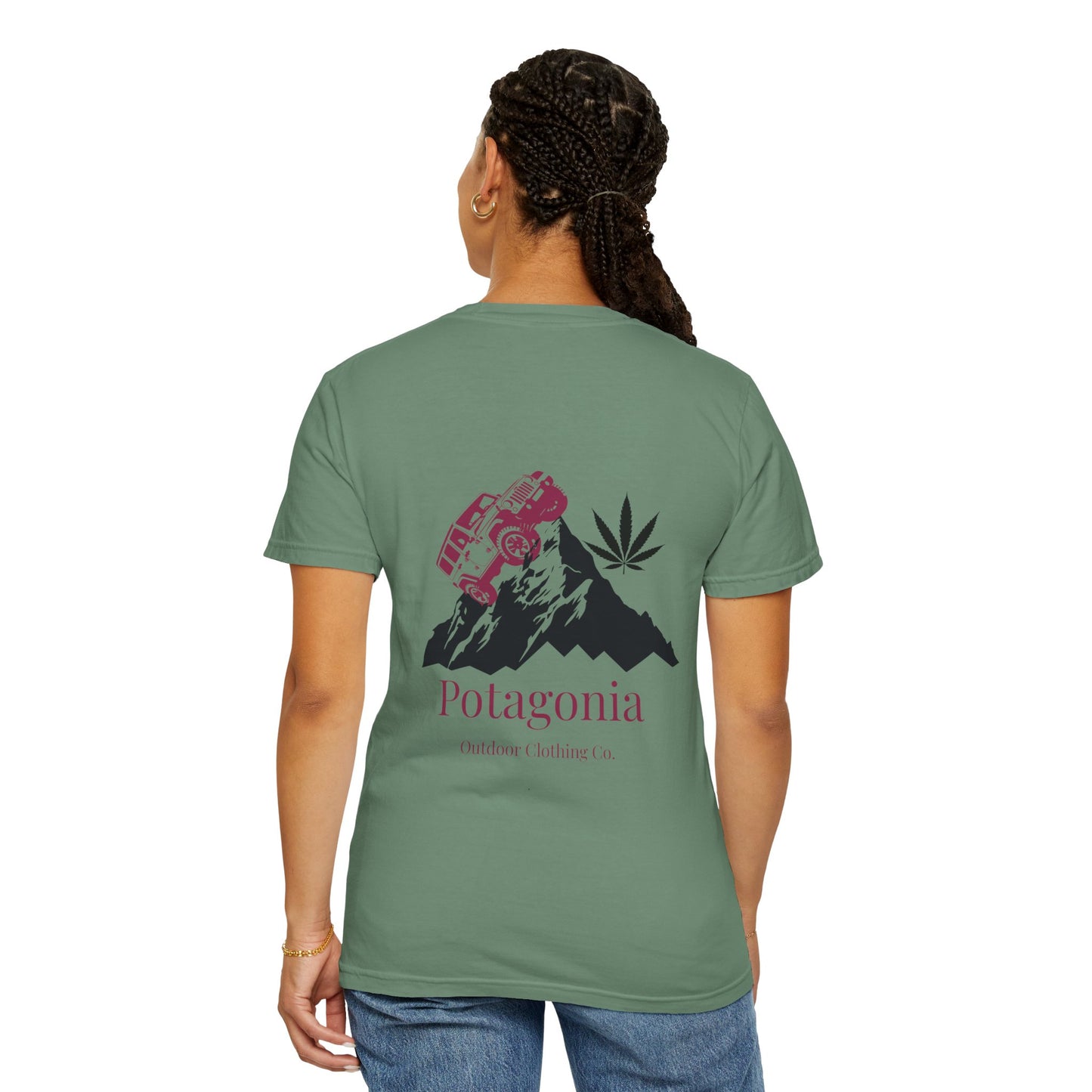 Potagonia Rung-Spun Cotton Jeep Climb Unisex Garment-Dyed T-shirt