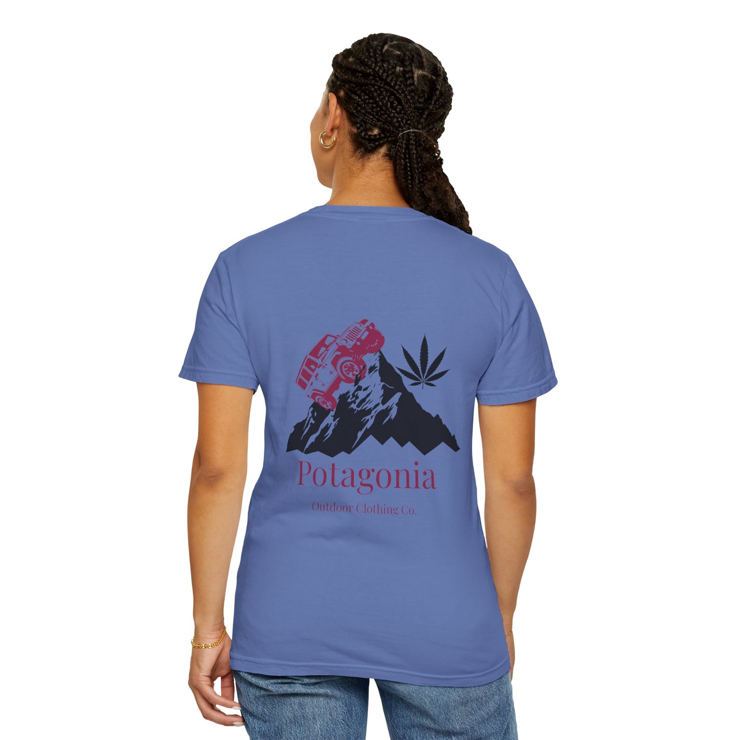 Potagonia Rung-Spun Cotton Jeep Climb Unisex Garment-Dyed T-shirt