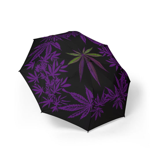 Potagonia Umbrella Deep Purple Weed Semi-Automatic Foldable