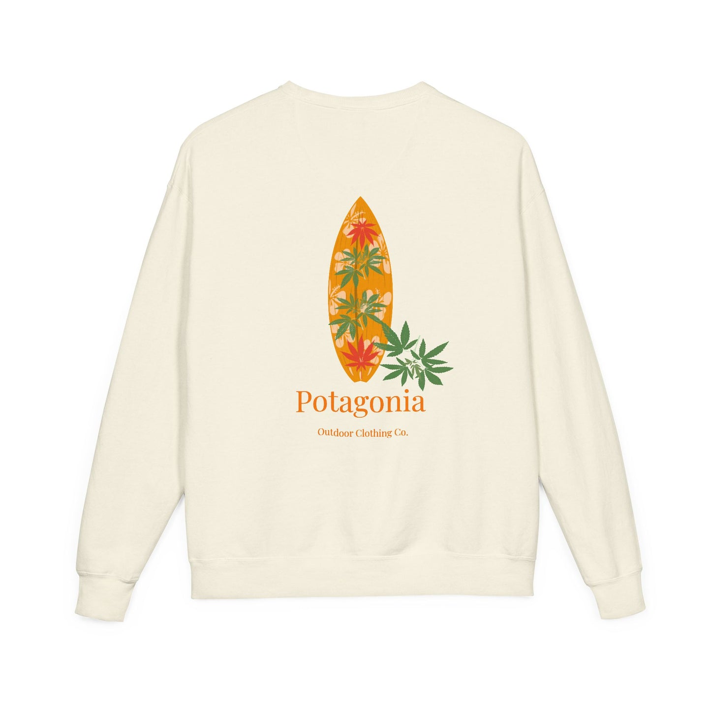 Potagonia Big Ass The Drew Surf Sweatshirt Unisex ComfortWash® Garment Dyed Crewneck Sweatshirt