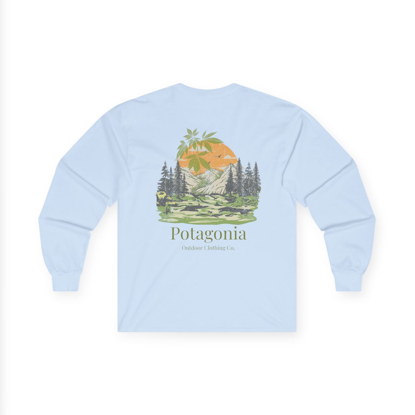 Potagonia Long Sleeve Tee Camo Hikers Unisex Ultra Cotton