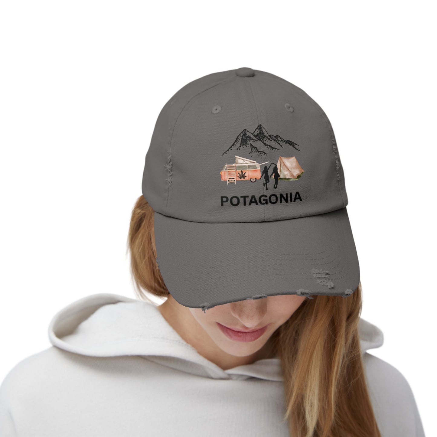 Potagonia GirlTwo Girls Dancing Unisex Distressed Cap