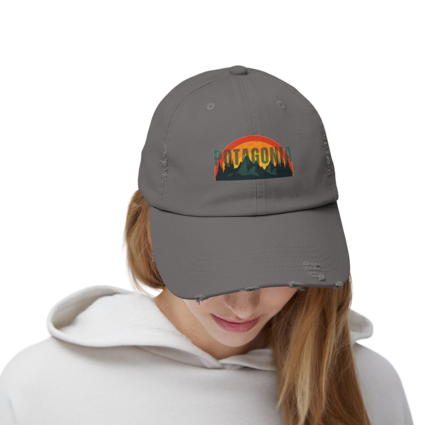 Potagonia GIRL Logo Hat Unisex Distressed Cap