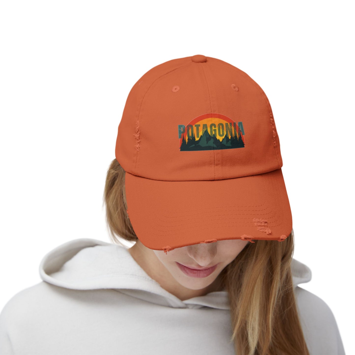 Potagonia GIRL Logo Hat Unisex Distressed Cap