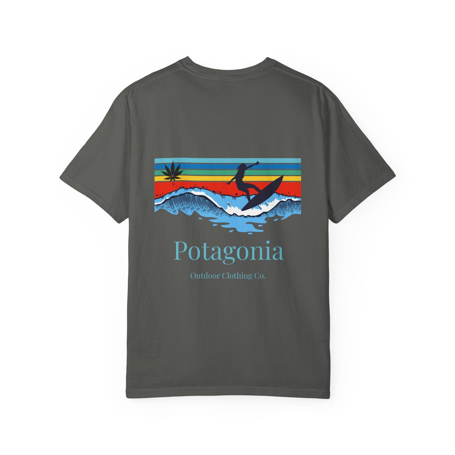 Potagonia Rung-Spun Cotton Surfs Up Unisex Garment-Dyed T-shirt