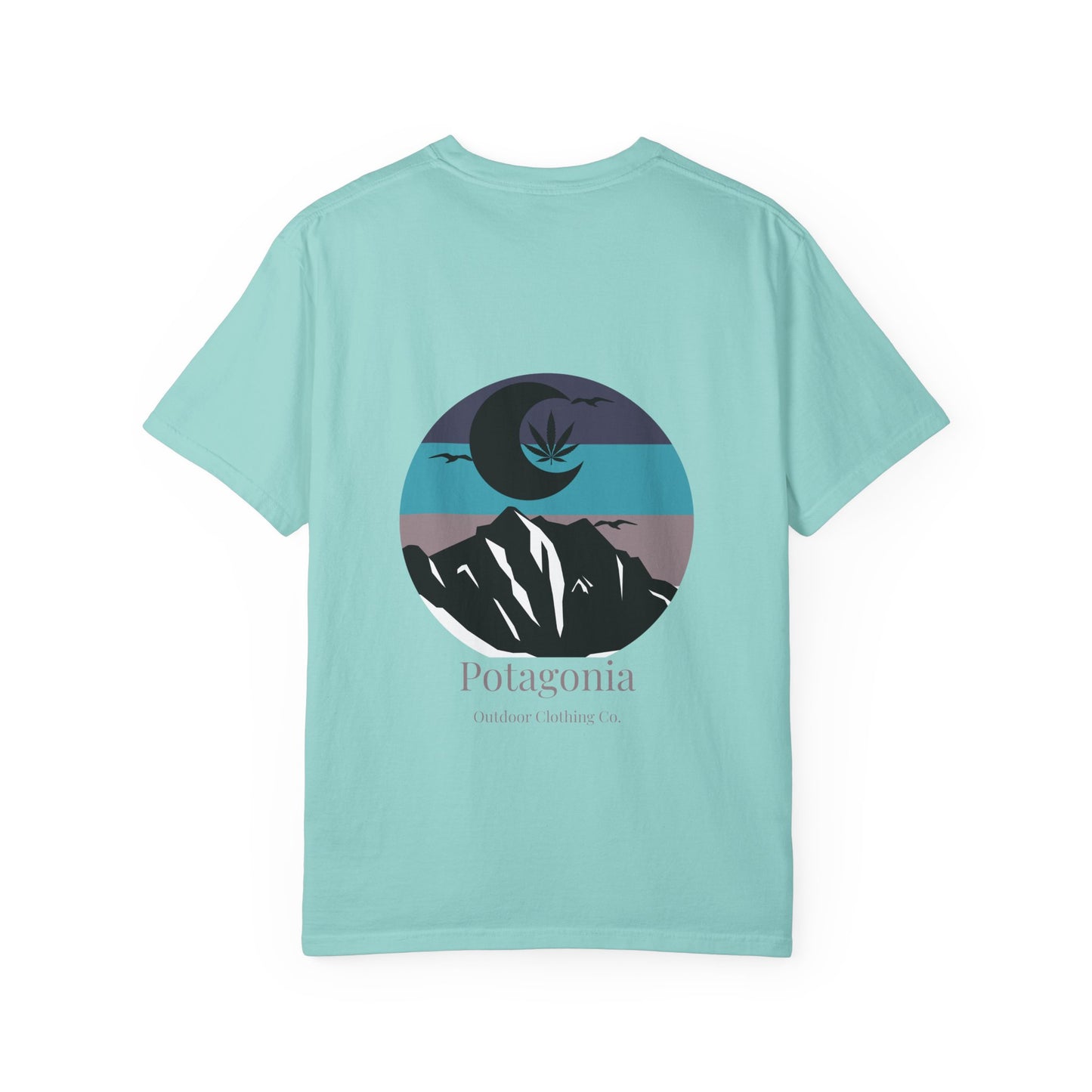 Potagonia Rung-Spun Cotton Moon Mountain Unisex Garment-Dyed T-shirt