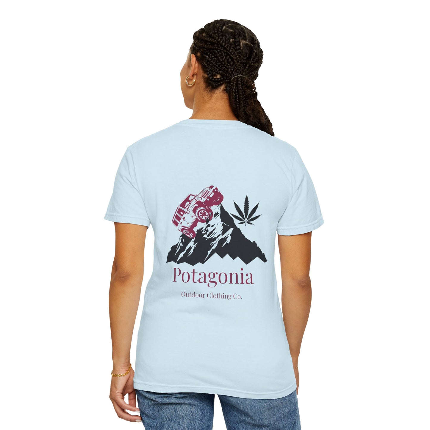 Potagonia Rung-Spun Cotton Jeep Climb Unisex Garment-Dyed T-shirt