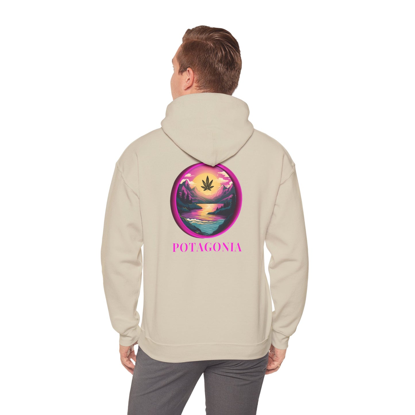 Potagonia Big Ass Campfire Hooded Pink Moon Sweatshirt