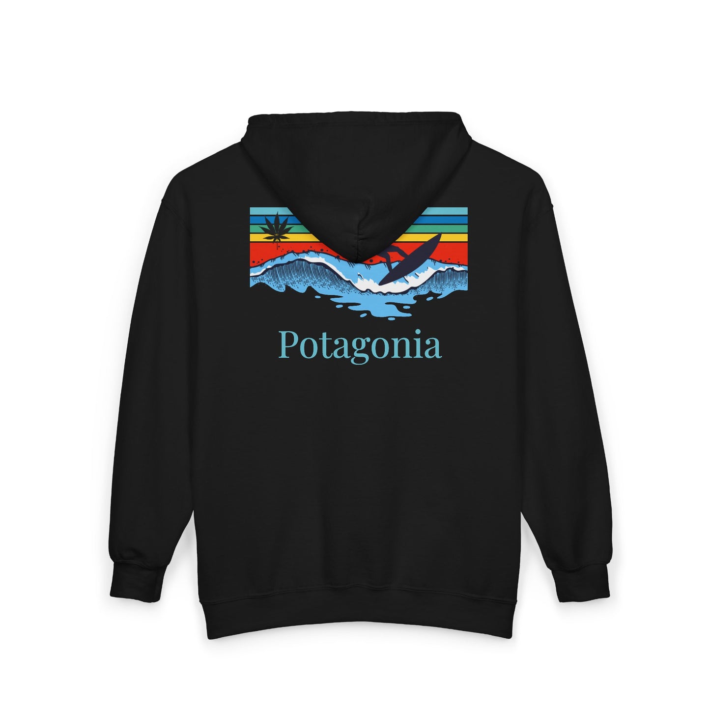 Potagonia Big Ass Campfire Hooded Sweatshirt Surf Unisex Heavy Blend™ Full Zip