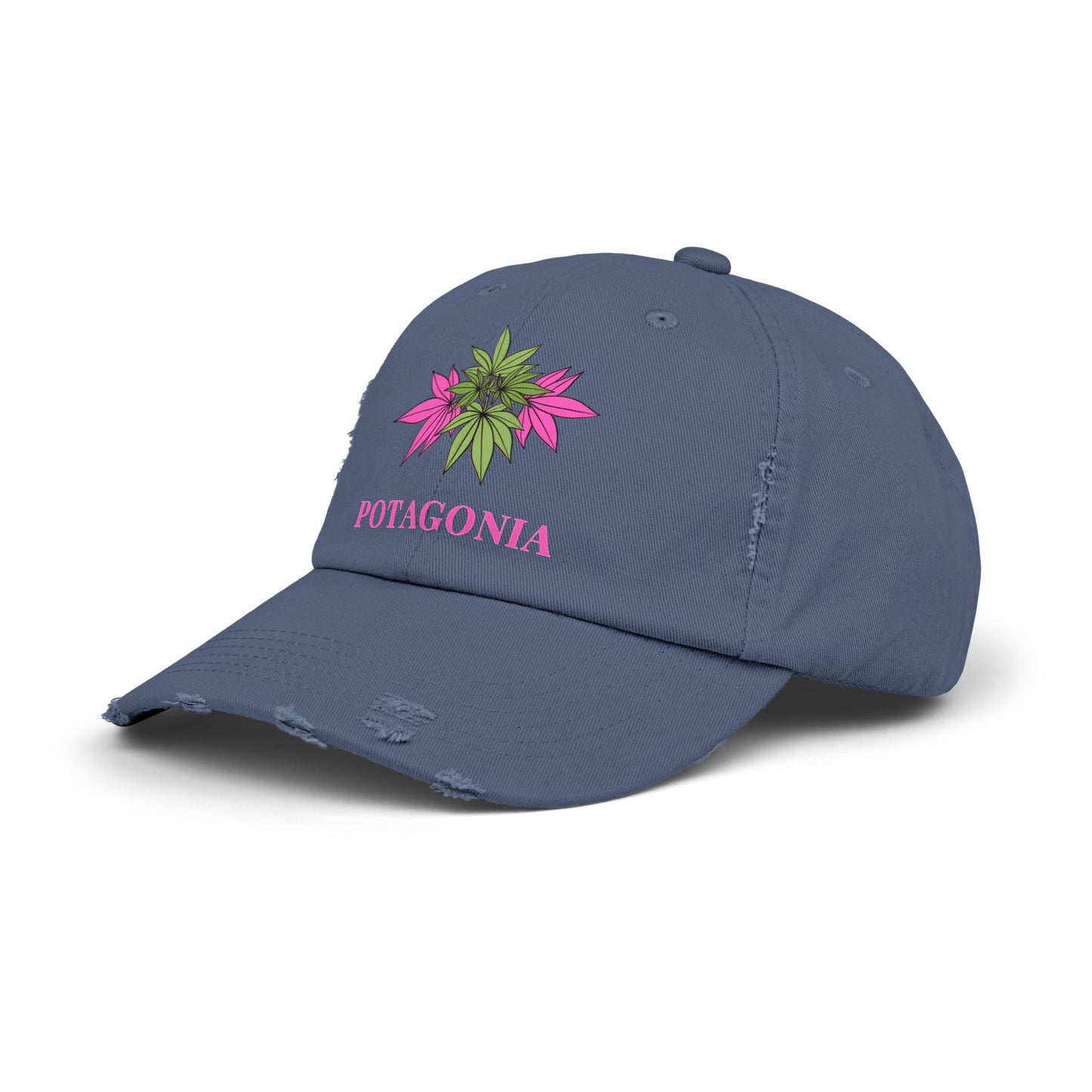 Potagonia Girl Pink Weed Distressed Cap