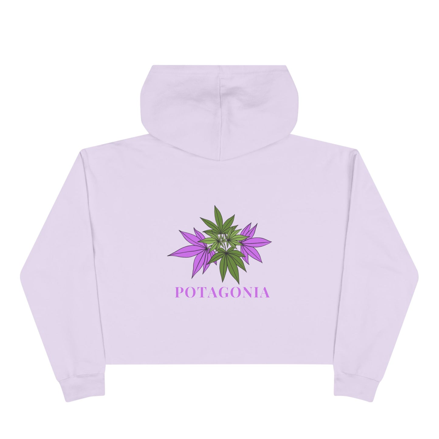 Potagonia Big Ass Campfire Purple Weed Cropped Hoodie