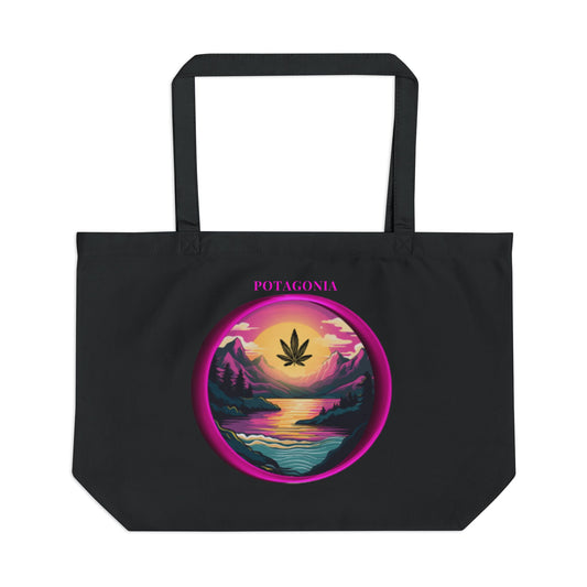 Potagonia Canvas Large Pink Meadow Eco Tote