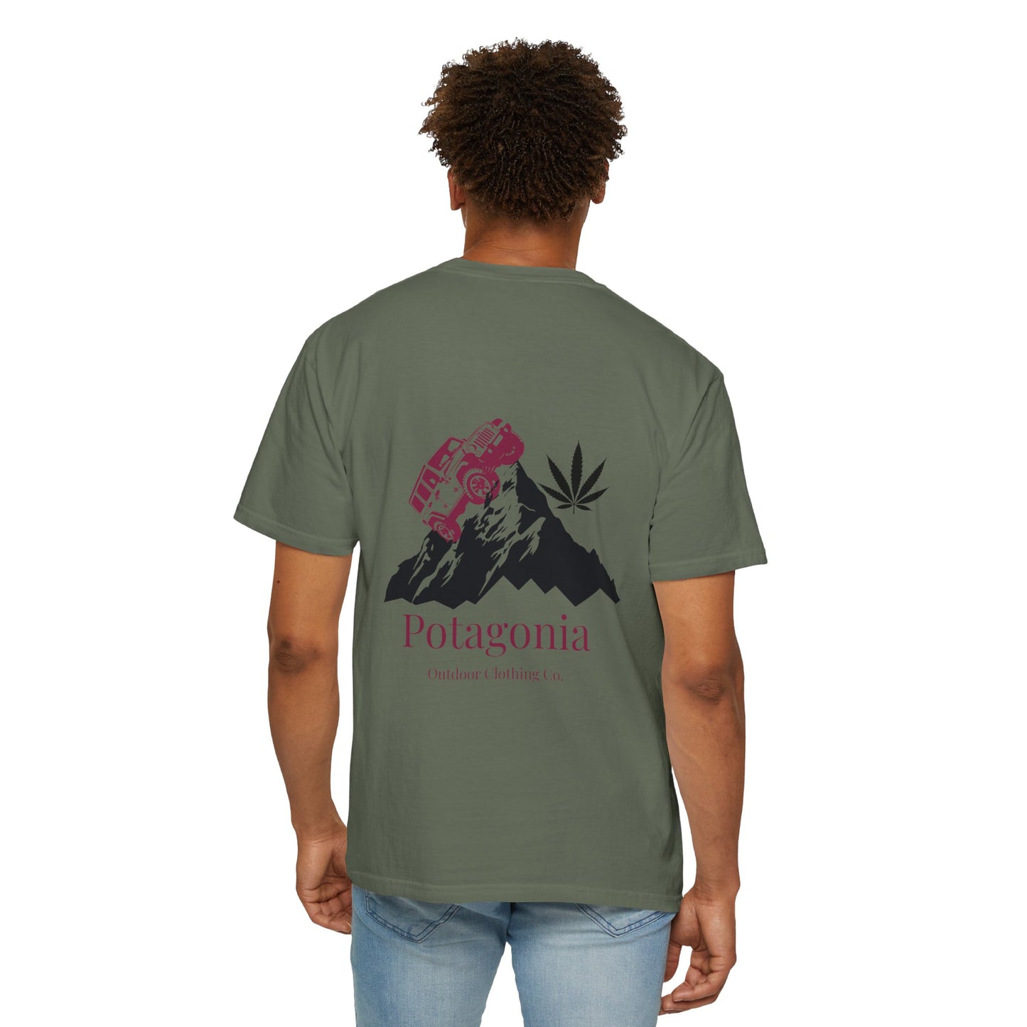 Potagonia Rung-Spun Cotton Jeep Climb Unisex Garment-Dyed T-shirt