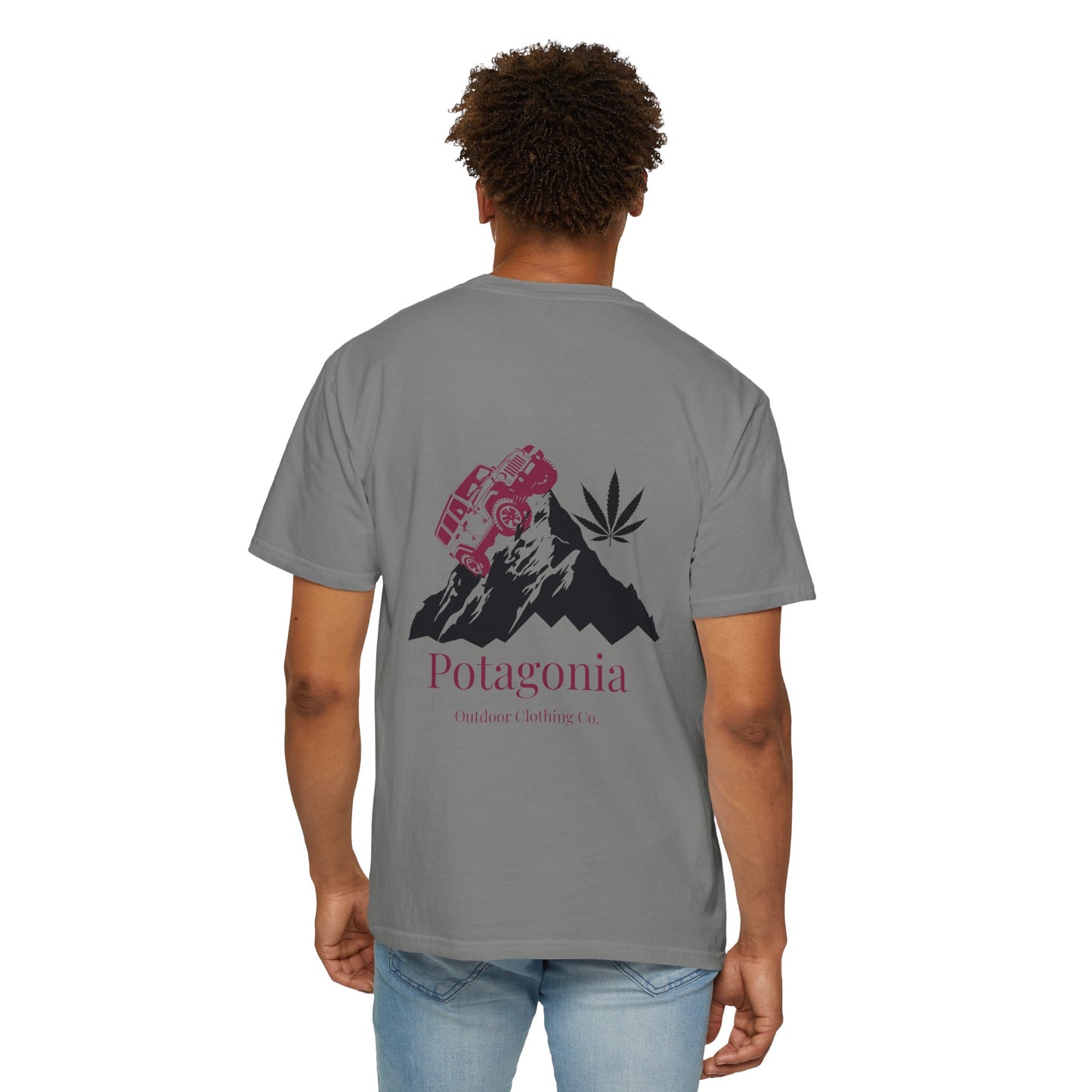 Potagonia Rung-Spun Cotton Jeep Climb Unisex Garment-Dyed T-shirt