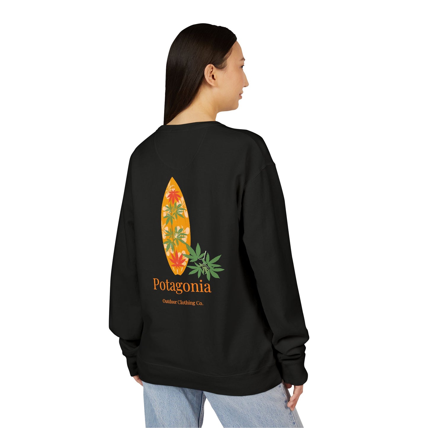 Potagonia Big Ass The Drew Surf Sweatshirt Unisex ComfortWash® Garment Dyed Crewneck Sweatshirt