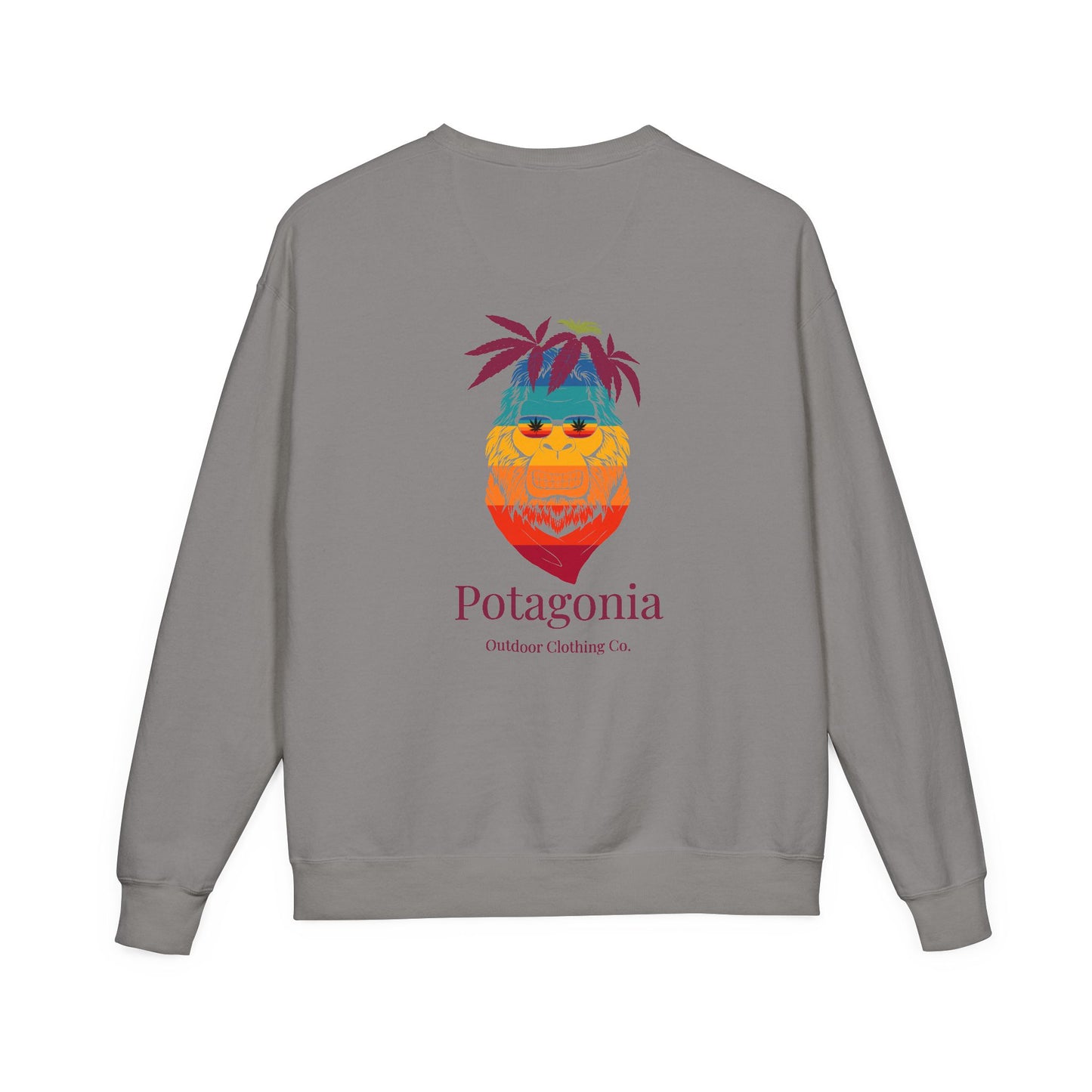 Potagonia Big Ass Camp fire Sunrise Meh-Teh Sweatshirt Unisex ComfortWash® Garment Dyed Crewneck Sweatshirt