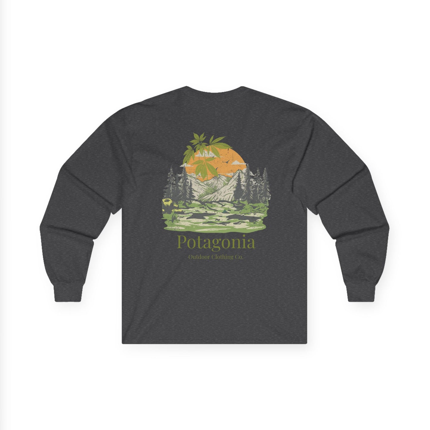 Potagonia Long Sleeve Tee Camo Hikers Unisex Ultra Cotton