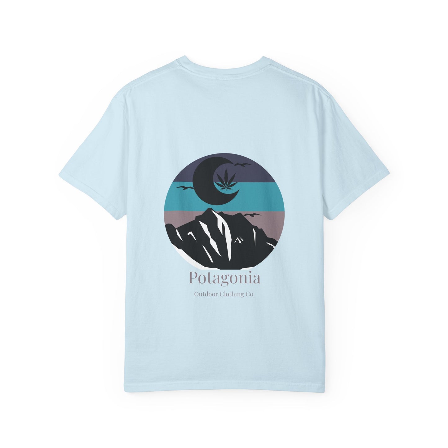 Potagonia Rung-Spun Cotton Moon Mountain Unisex Garment-Dyed T-shirt