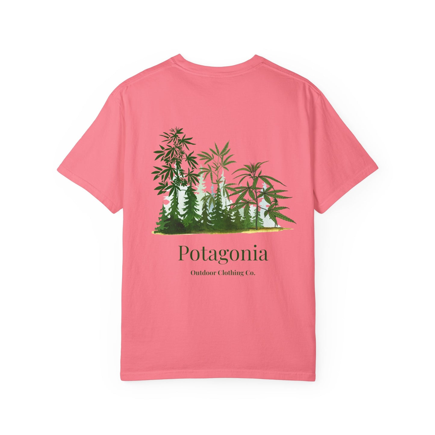 Potagonia Rung-Spun Cotton Unisex Green Grass Garment-Dyed T-shirt