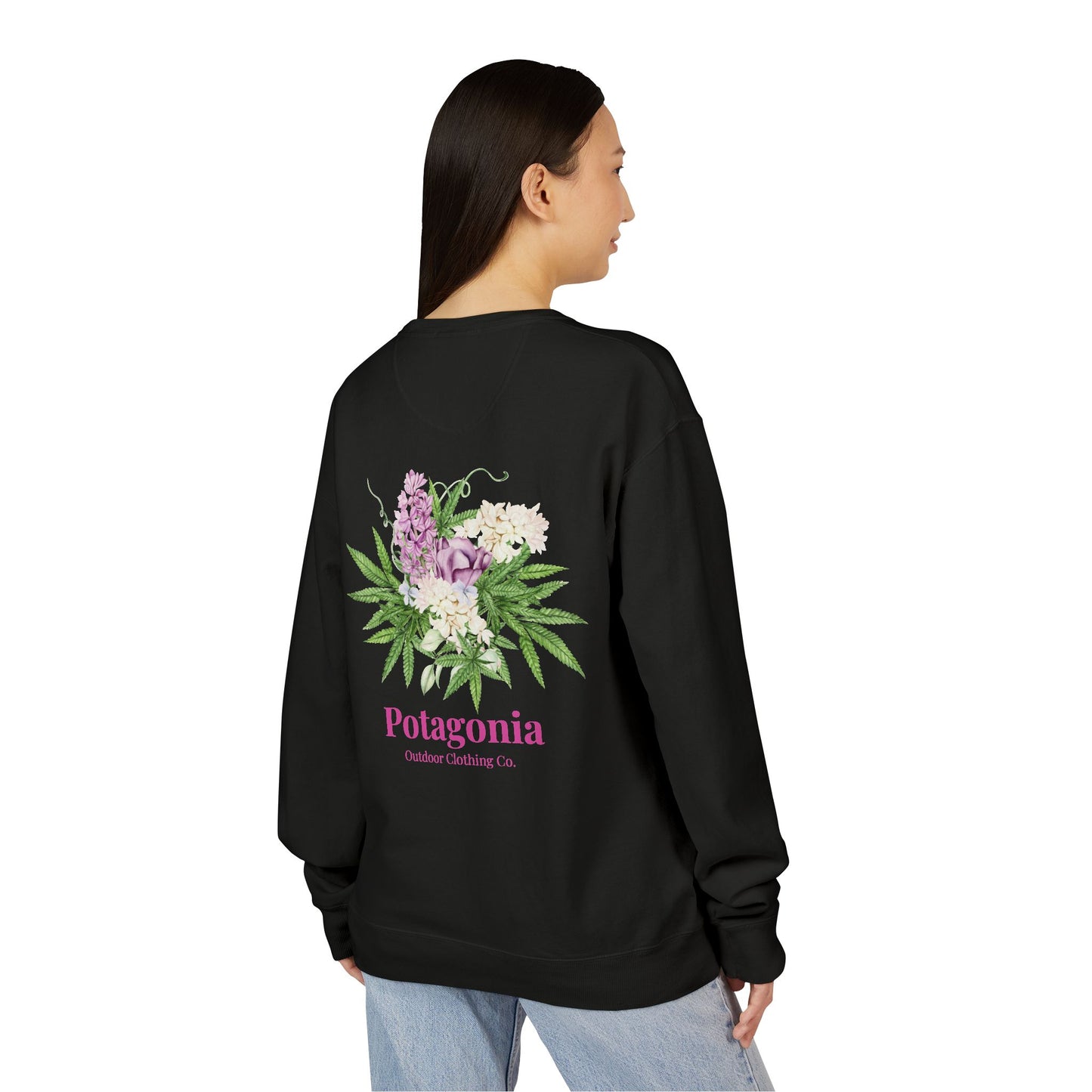 Potagonia Big Ass Sweatshirt Unisex Bouquet of Flowers  ComfortWash® Garment Dyed Crewneck Sweatshirt