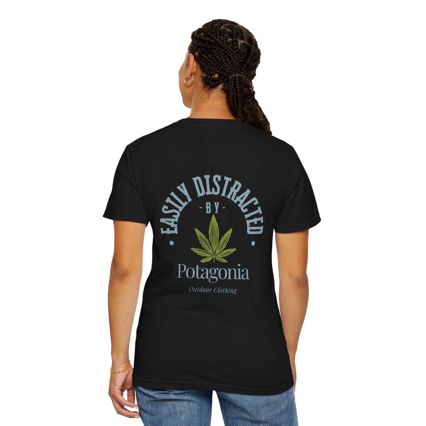 Potagonia Rung-Spun Cotton Easily Distracted Weed Unisex Garment-Dyed T-shirt