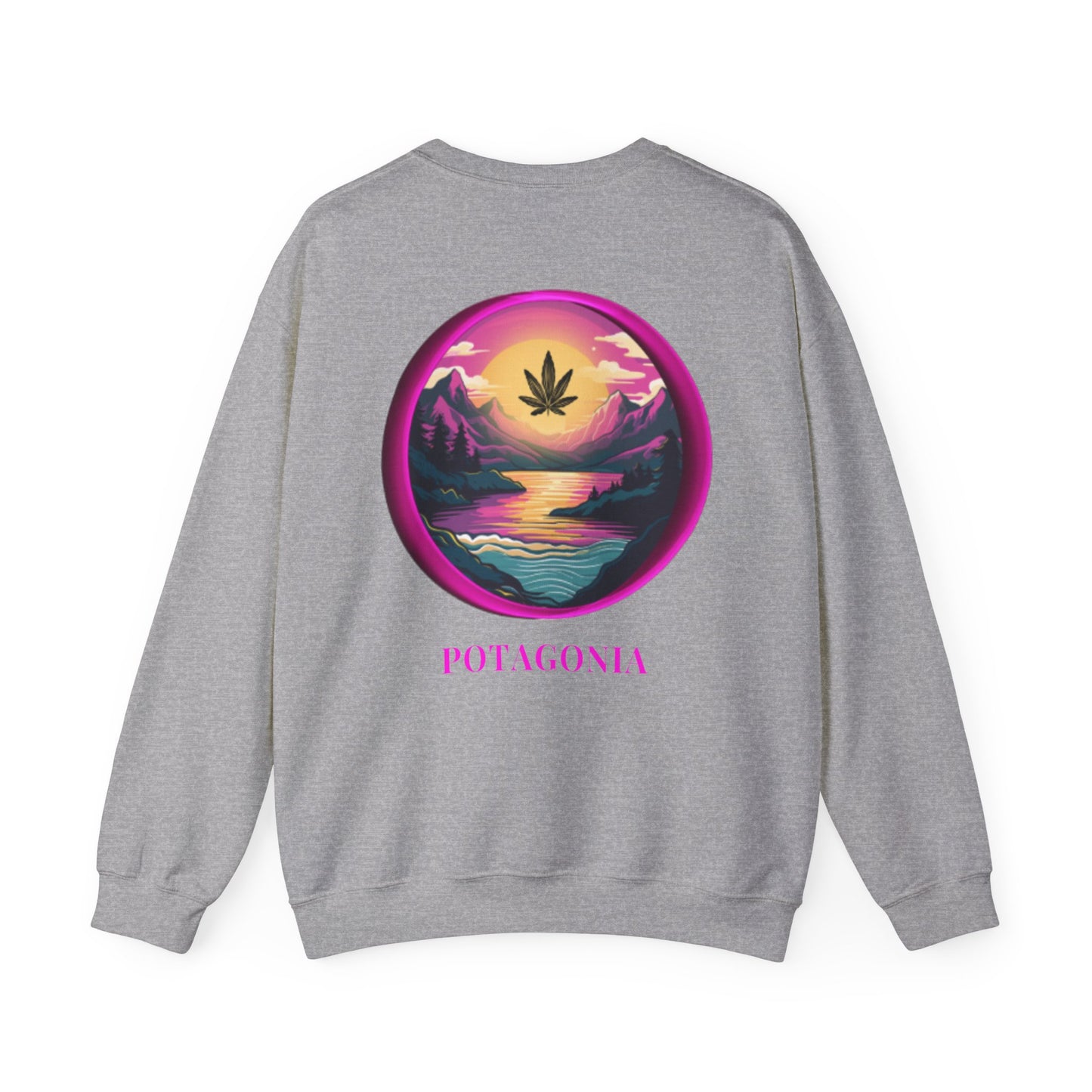 Potagonia Big Ass Campfire Unisex Pink Moon Heavy Blend™ Crewneck Sweatshirt